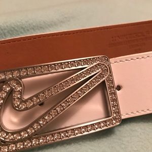 White Nike Golf Belt